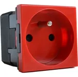 Zásuvka 230 V jednonásobná Legrand Mosaic červená