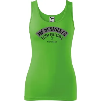 Dámské tričko DOBRÝ TRIKO Vtipné dámské tílko s potiskem Mě nenasereš Velikost: XS, Barva: Apple green