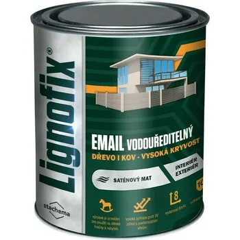 univerzální barva Barva vrchní Lignofix Email vodouředitelný čokoládová, 2,5 l