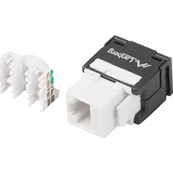 Síťový konektor LANBERG KEYSTONE MODULE TOOLLESS RJ45->LSA CAT.6A UTP 180° KSUA-2000