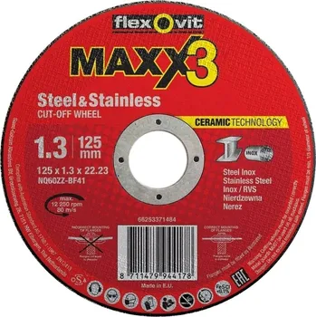 Řezný kotouč Kotouč řezný Flexovit Maxx3 NQ60ZZ-T41 125×22,23 mm