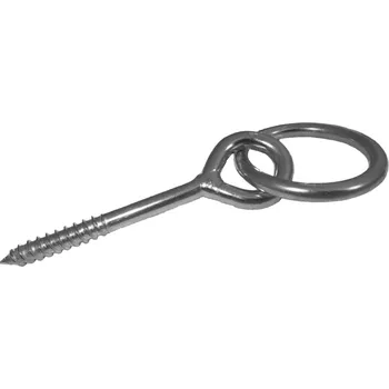 Spojovací materiál Oko s vrutem a kroužkem 6×80 mm oko 6 mm