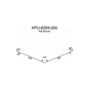 Střešní lemovaní Úžlabí RS625S-135 SP25 RAL7035 0,50mm 2bm