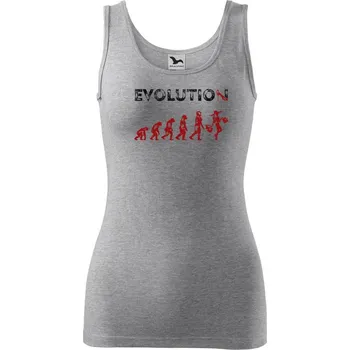 Dámské tričko DOBRÝ TRIKO Dámské tílko s potiskem Evoluce ženy Velikost: M, Barva: Tmavě šedý melír