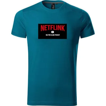 Pánské tričko DOBRÝ TRIKO Pánské tričko Netflink Velikost: 2XL, Barva: Petrolejová
