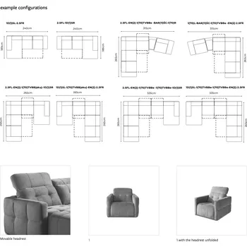 Obývací pokoj Gala Collezione Sedací souprava CANTATA (modulová) Tvar: Tvar L (levá), Rozměr: Tvar L 240x189 cm, Potah: Látka kategorie A