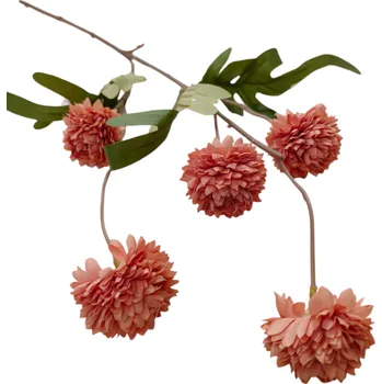 umělá květina Chryzantéma mini stvol 50 cm - korálová