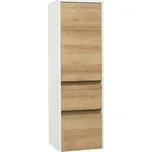 Skříňka vysoká pravá EBS Duomo 401×1 247×360 mm bílá lesk/dub riviera DUOMOV40KP