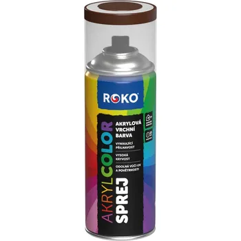 Barva akrylová vrchní Roko AKRYCOLOR Sprej oříškově hnědá, 400 ml