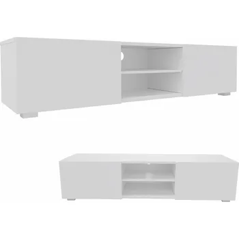Komoda TV stolek AURA 140 cm komoda STOJÍCÍ NEBO ZÁVĚSNÁ silná deska 18 mm bílá