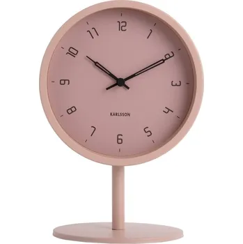 Karlsson 5951PI designové stolní hodiny 23 cm, růžová
