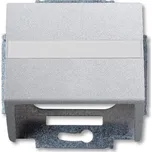 Kryt zásuvka datová/komunikační s popisovým polem ABB Future hliníková stříbrná