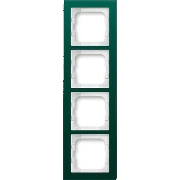vypínač Rámeček ABB Busch-axcent čtyřnásobný sklo zelené