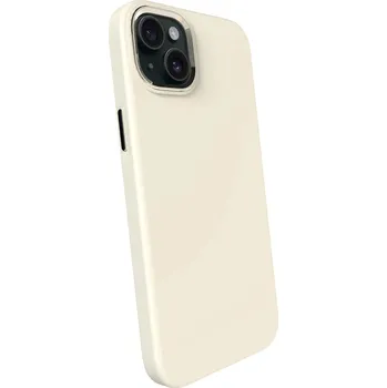 Pouzdro na mobilní telefon Picasee Premium case MagSafe na Apple iPhone 15 Plus - Vlastní gravírování - Béžová