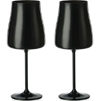 Sklenice Crystalex Sklenice na víno Alex BLACK 400 ml, 2 ks