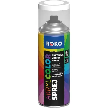 Barva akrylová vrchní Roko AKRYCOLOR Sprej bílá MAT, 400 ml