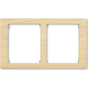 vypínač Rámeček ABB Time dvojnásobný horizontální přírodní javor