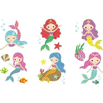 Diamantové malování Diamantové malování pro děti - samolepky - Mořské panny