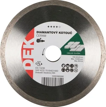 Řezný kotouč Kotouč řezný DIA DEK CERAM 150×22,23 mm
