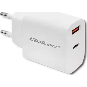 Síťová nabíječka 18W USB-C PD a QC 3.0 Bílá