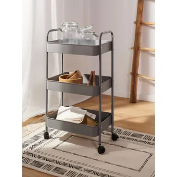 regál Sinsay - Tříúrovňový regál na kolečkách - šedá - 069AH-09X - 069AH-09X-ONE-1