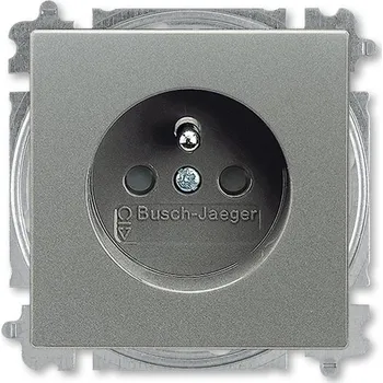 Elektrická zásuvka Zásuvka 230 V jednonásobná ABB Solo metalická šedá