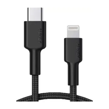 Datový kabel Aukey CB-CL02 USB, USB 3.2 Gen 1 (3.1 Gen 1) USB C Lightning, 1,2m, černý