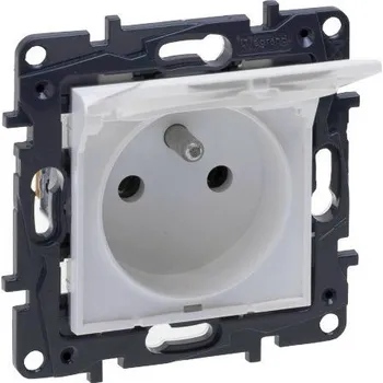 Elektrická zásuvka Zásuvka 230 V jednonásobná Legrand Niloé Step IP 44 bílá