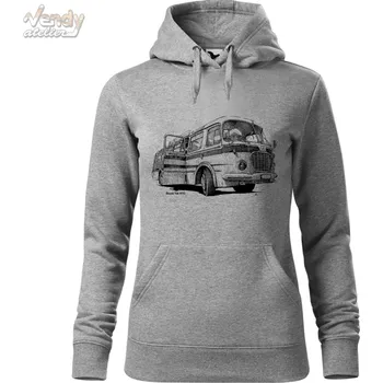 Dámská mikina Mikina - Legendární autobus Barva: Šedá (12), Velikost: XXL, Střih: Dámské
