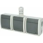 Zásuvka 230 V trojnásobná Famatel Atlas šedá