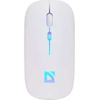Myš Bezdrátová tichá myš DEFENDER touch, bluetooth + 2,4 ghz, rgb, bílá