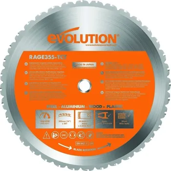 Pilový kotouč Kotouč pilový Evolution Rage 355×25×2,2 mm 36 z.