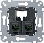 Přístroj zásuvka datová Schneider Merten CAT5e 2× RJ45 UTP nestíněná