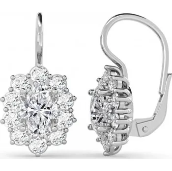 Náušnice Couple, Noblesní náušnice Zika, bílé zlato a zirkony, 585-66-3-0189.1B00.0.00.001.08