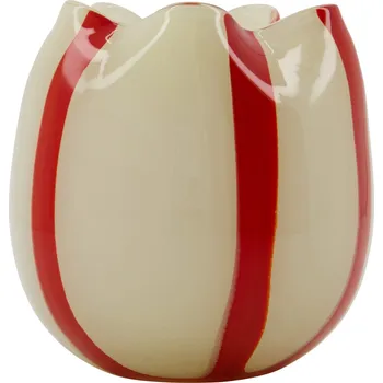 Svícen House Doctor Skleněný svícen Gula White/Red