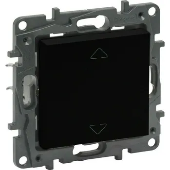 vypínač Tlačítko žaluziové řazení 1/0+1/0 s blokací Legrand Niloé Step černá