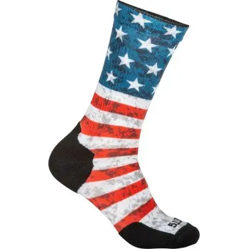 Pánské oblečení Ponožky Sock & Awe Crew American Flag, 5.11, Červená, S