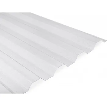 Polykarbonátová deska Trapézový polykarbonát Palram 76/18 jemná struktura - čirý 1,06 x 2,5 m