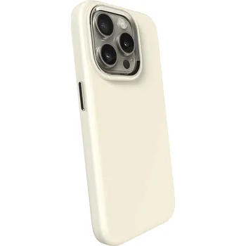 Pouzdro na mobilní telefon Picasee Premium case MagSafe na Apple iPhone 15 Pro - Vlastní gravírování - Béžová
