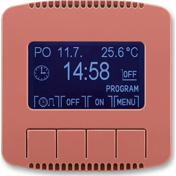 vypínač Hodiny spínací digitální ABB Tango vřesová červená