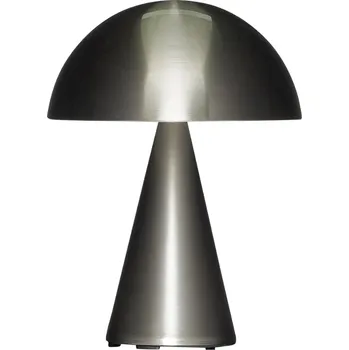 Lampička Stříbrná kovová nabíjecí stolní lampa Hübsch Mush 20 cm