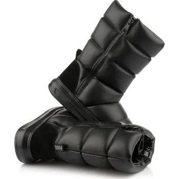 Dámská zimní obuv SNĚHULE KARL LAGERFELD KAPRI KOSI PADDED ZIP BOOT BLACK PU MONO