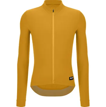 cyklistický dres SANTINI Cyklistický dres s dlouhým rukávem zimní - RTR - žlutá