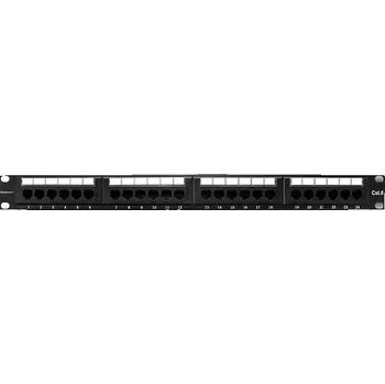 Patch panel Patch panel RACK | 24 portů | cat.6 UTP | Black