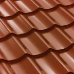 Plechová střešní krytina Classic Tile RAL 8017 hnědá 1200 x 1200 mm
