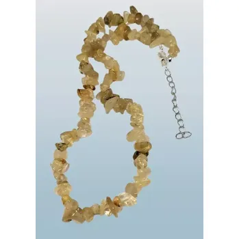 Náhrdelník Křišťál s rutilem, náhrdelník krátký cca 43-45 cm