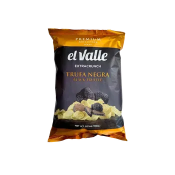 Chips El Valle Bramborové chipsy s příchutí Černý lanýž 150g