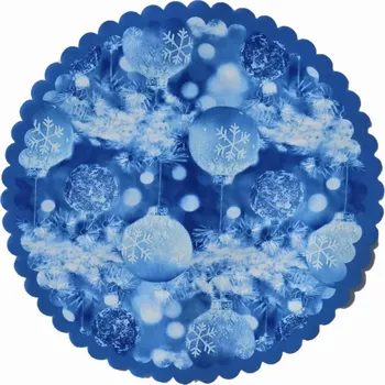 prostírání Vánoční prostírání 30 cm - KOULE - MODRÉ