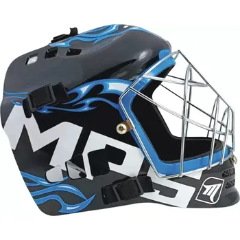 Florbalová maska MPS PRO FLAME Black/Blue chromová mřížka
