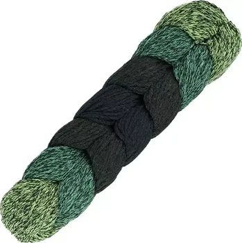 Příze Woolly Hugs Rope plait 193 Zelené melírové ombré (Špagátová příze Rope plait 193 Zelené melírové ombré)